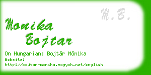 monika bojtar business card