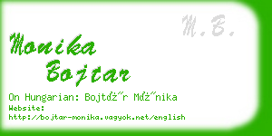 monika bojtar business card